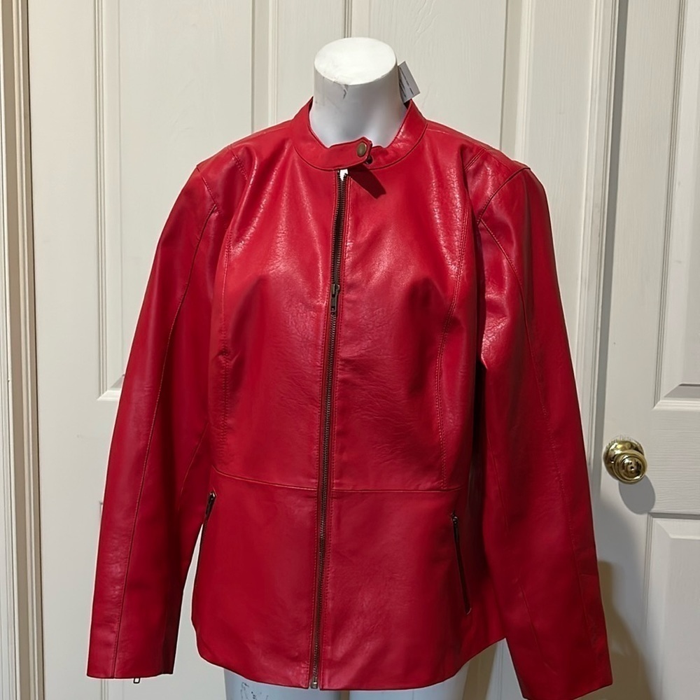 Colleen Lopes Faux Leather Jacket. NWT XL